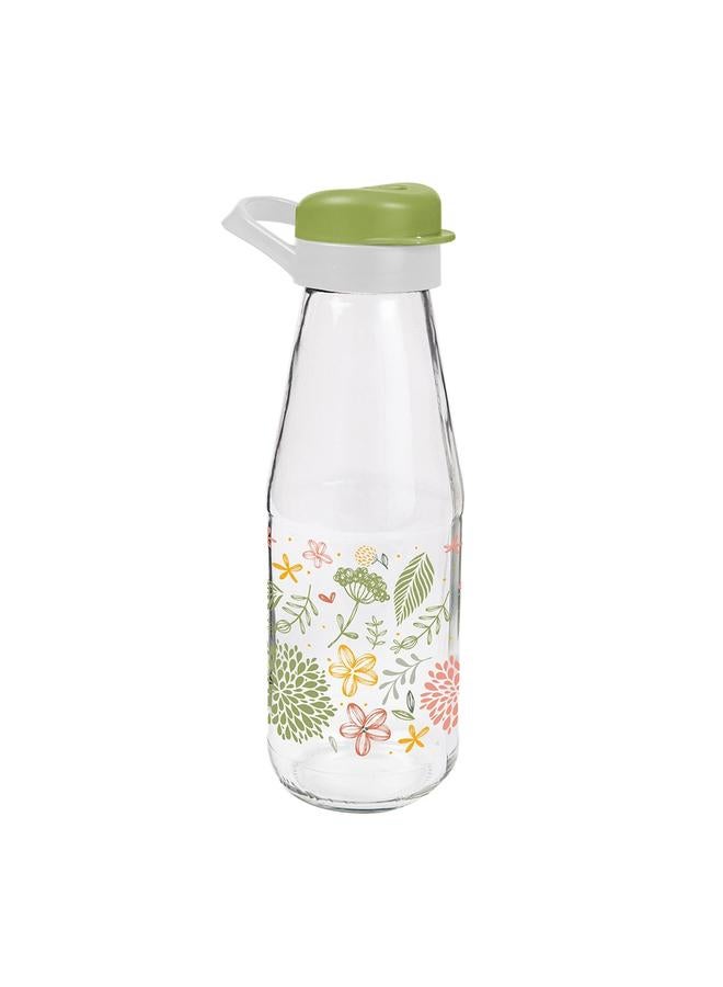 Premium Glass Water Bottle With Leak-Proof Lid 720Ml